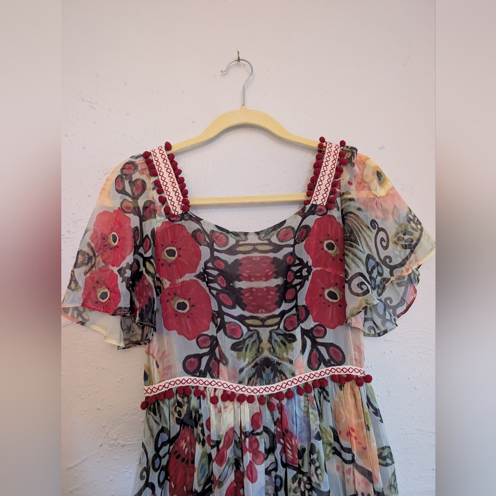 Handmade Chiffon Floral Dress